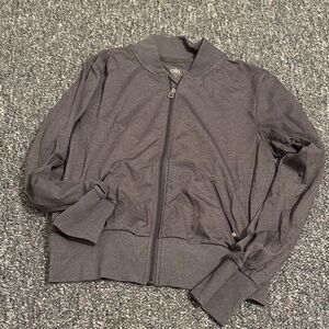 ALO Yoga Black Zip-Up Sweatshirt